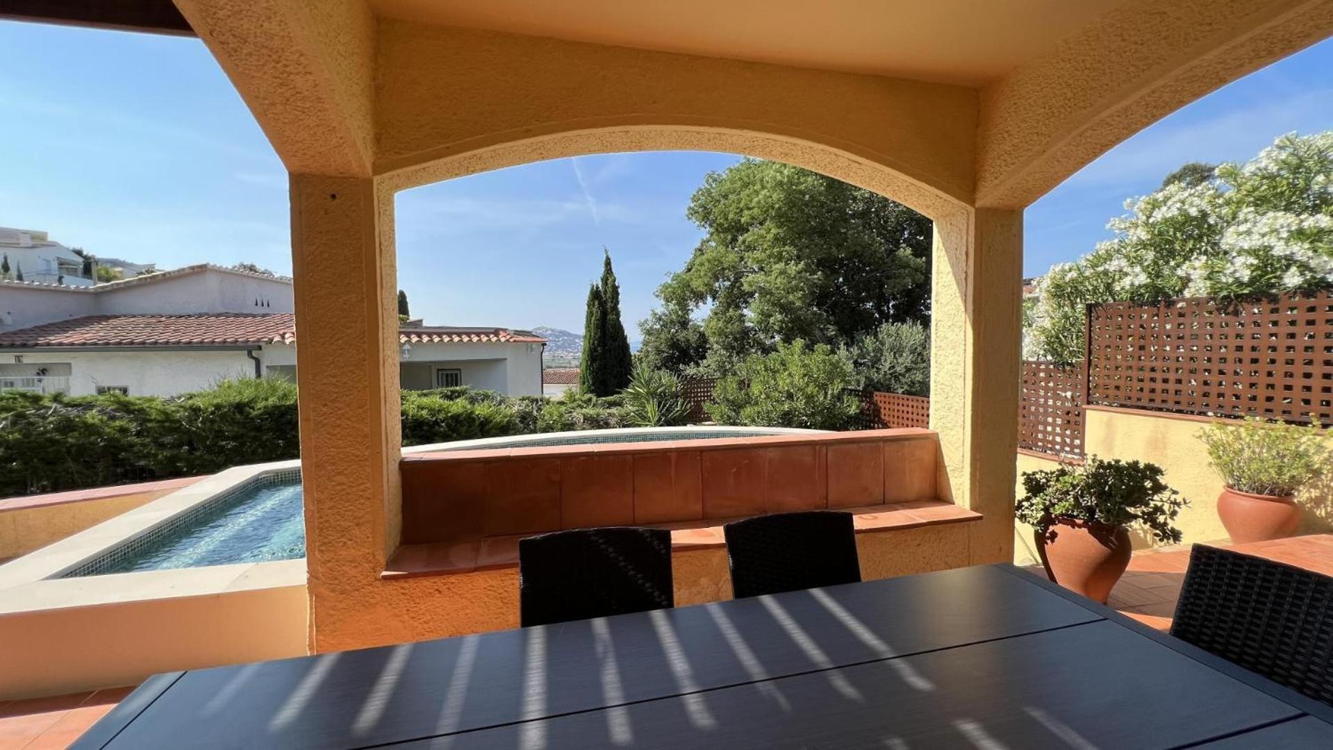 滨海拉塞尔瓦Preciosa Casa En Mas Fumats Con Piscina Y Bonitas Vistas Av-49别墅 外观 照片